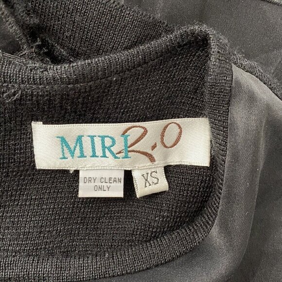 Miri Sweater Embellished Gems Sheer Sleeves Stones XS Black Silver - Picture 5 of 5